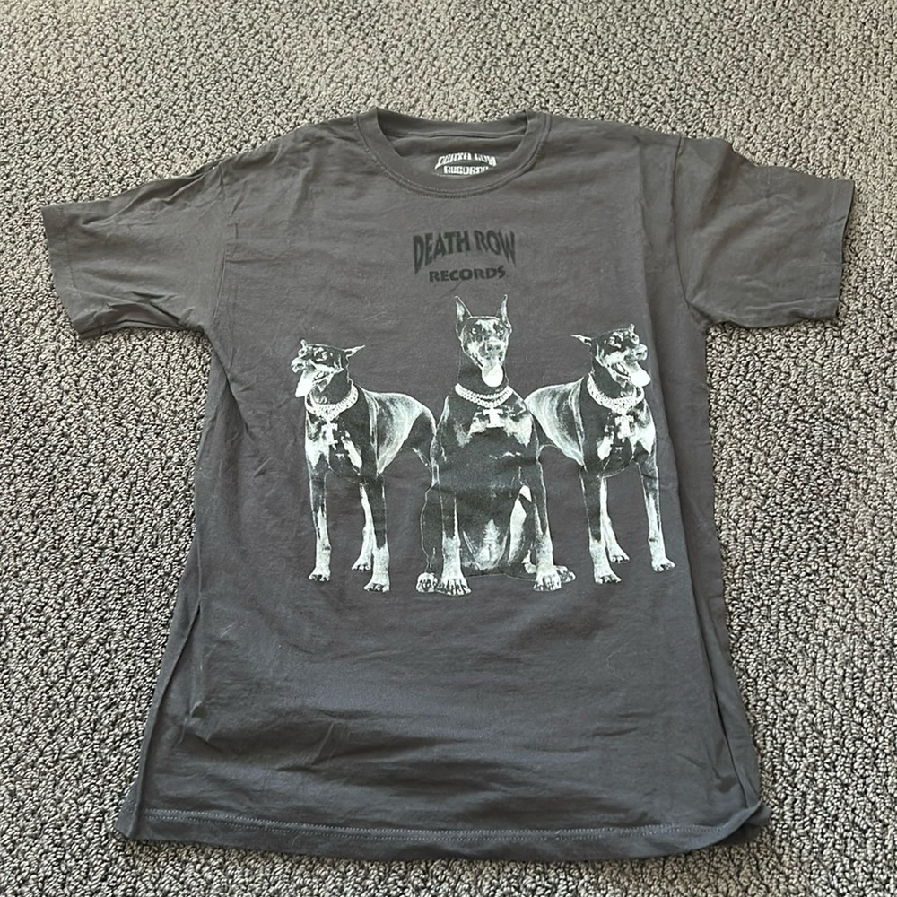 Death Row Records T-Shirt - Mens Size Medium- Dark grey / black
